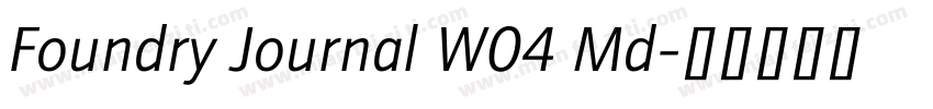 Foundry Journal W04 Md字体转换